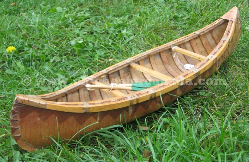 Cree-made birchbark canoes from Quebec. We will post individual canoes 